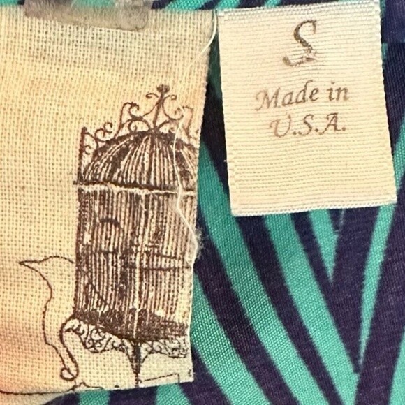 Anthropologie Cold Shoulder Floral Medallion Geometric Pattern Small Top - Picture 12 of 15